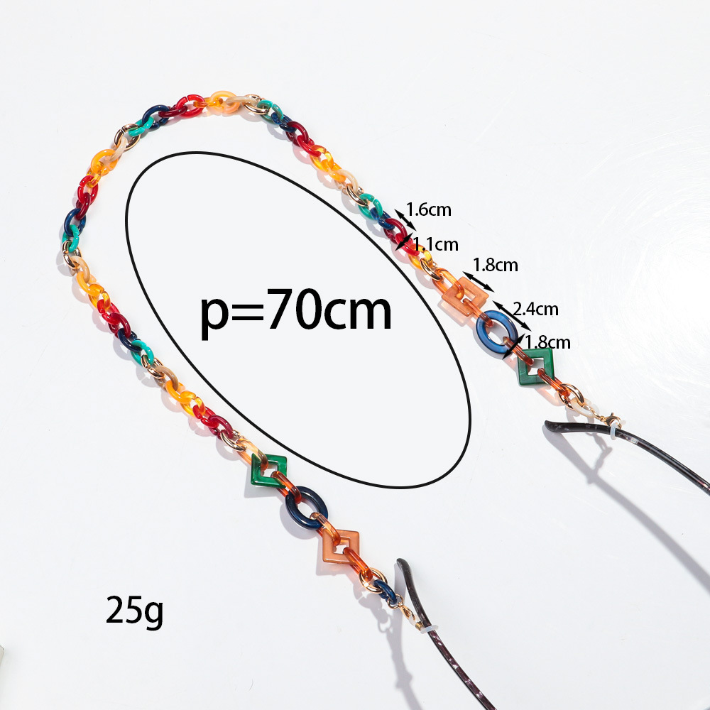 Sunglass Retainer Cord - Corrente de óculos acrílico de 70cm,