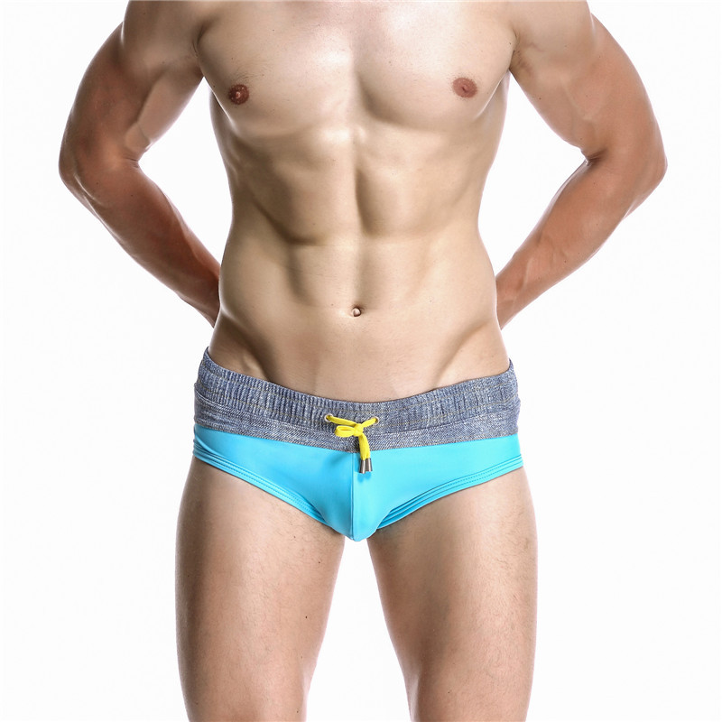 Swim Trunk Quick Dry - Cor dos homens bloqueando cuecas, biquíni