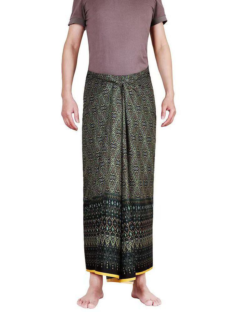 Sarong Unissex Longyi Lungi Ba - Sarong Men Wrap avaliação e preço